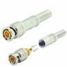 Conector Bnc de Compresso Com Mola e Pino Dourado Exbom