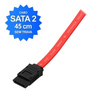 Cabo Sata 2.0 para SSD/HD/CD Rom/CDRW/DVD-RW 45 Cm Verrmelho